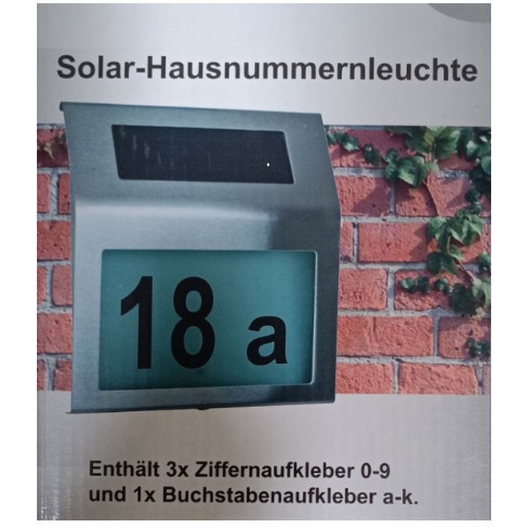 Επιτοίχιο Ηλιακό Φωτιστικό Αριθμού Οικίας με Φωτοκύτταρο 30215