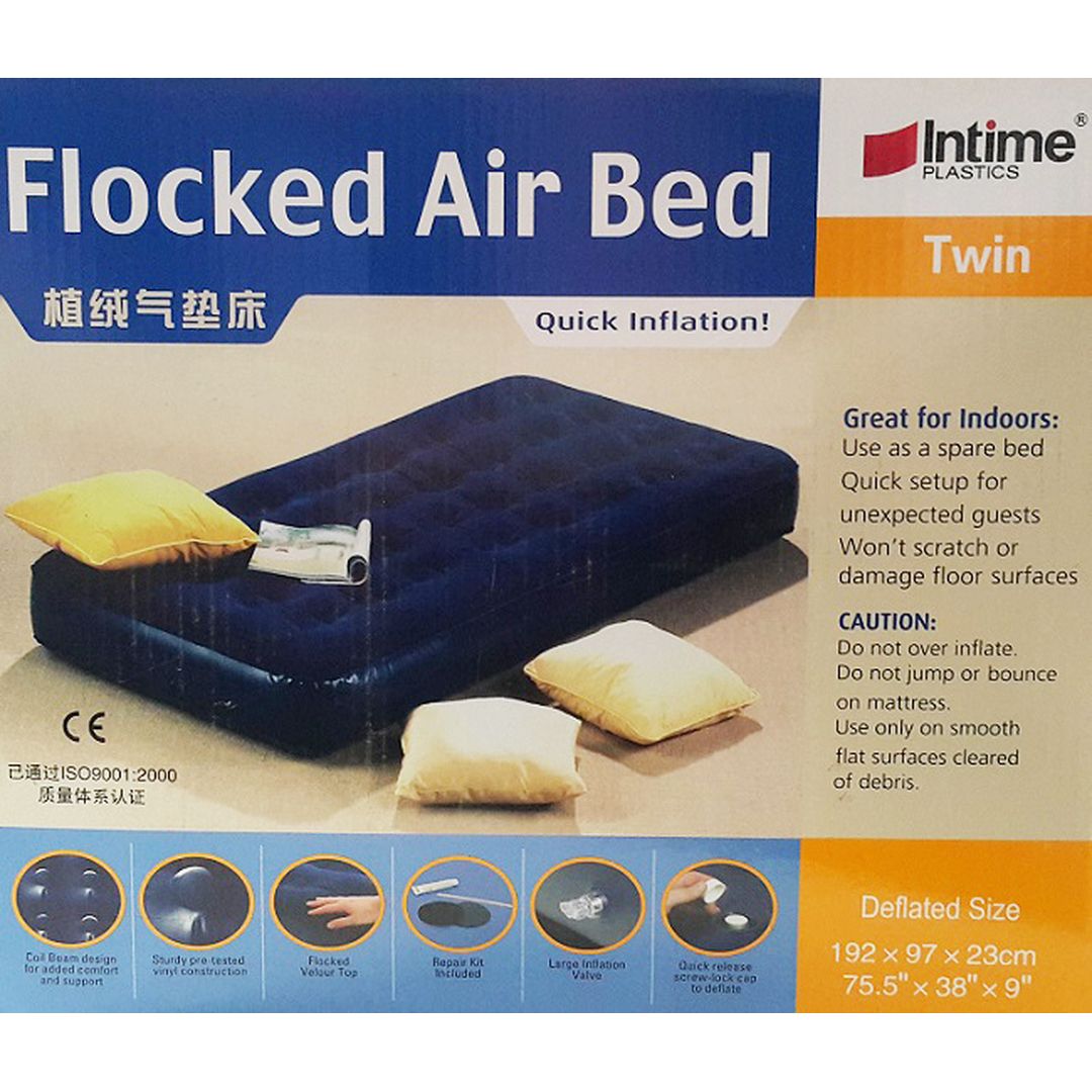 Φουσκωτό Στρώμα Ύπνου Μονό Flocked Air Bed 192x97x23εκ. 27303