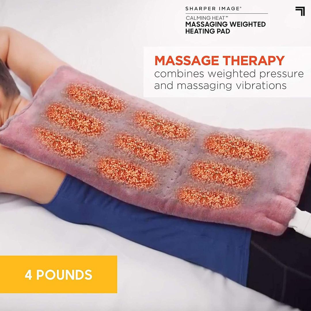 Massaging Weighted Heating Pad Χαλάκι Μασάζ για τον Αυχένα, τη Μέση & την Πλάτη με Δόνηση και Λειτουργία Θέρμανσης 0010236