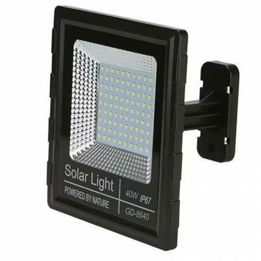 Ηλιακός Προβολέας LED 40W με Τηλεχειριστήριο GD-8640