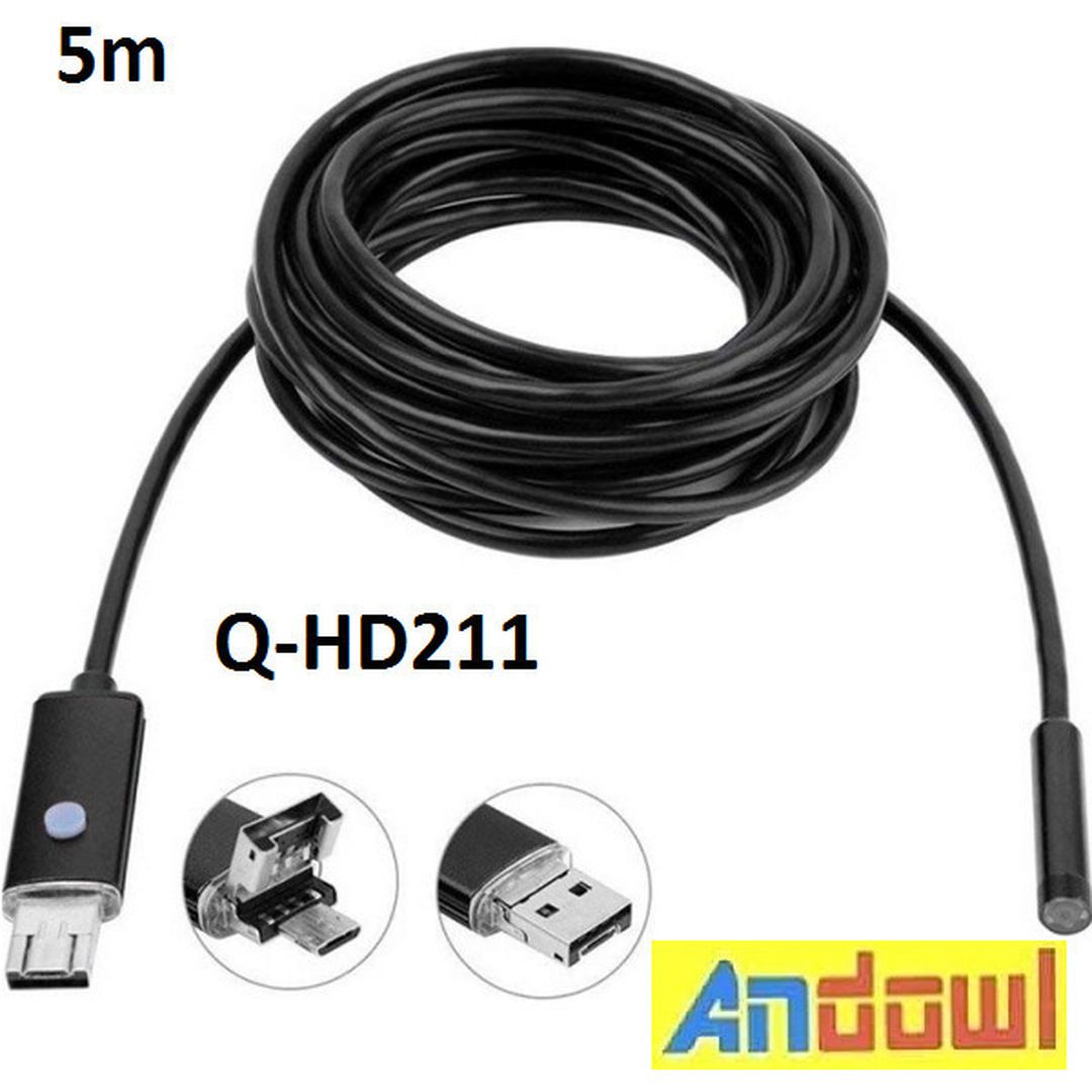 Andowl Q-HD211 Ενδοσκοπική Κάμερα με Ανάλυση 1280x720 pixels και Καλώδιο 5m