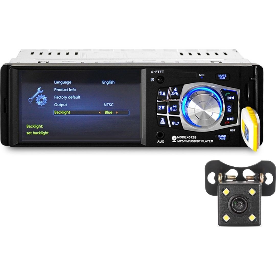 4012B Ηχοσύστημα Αυτοκινήτου Universal 1DIN (Bluetooth/USB/AUX) με Οθόνη 4.1