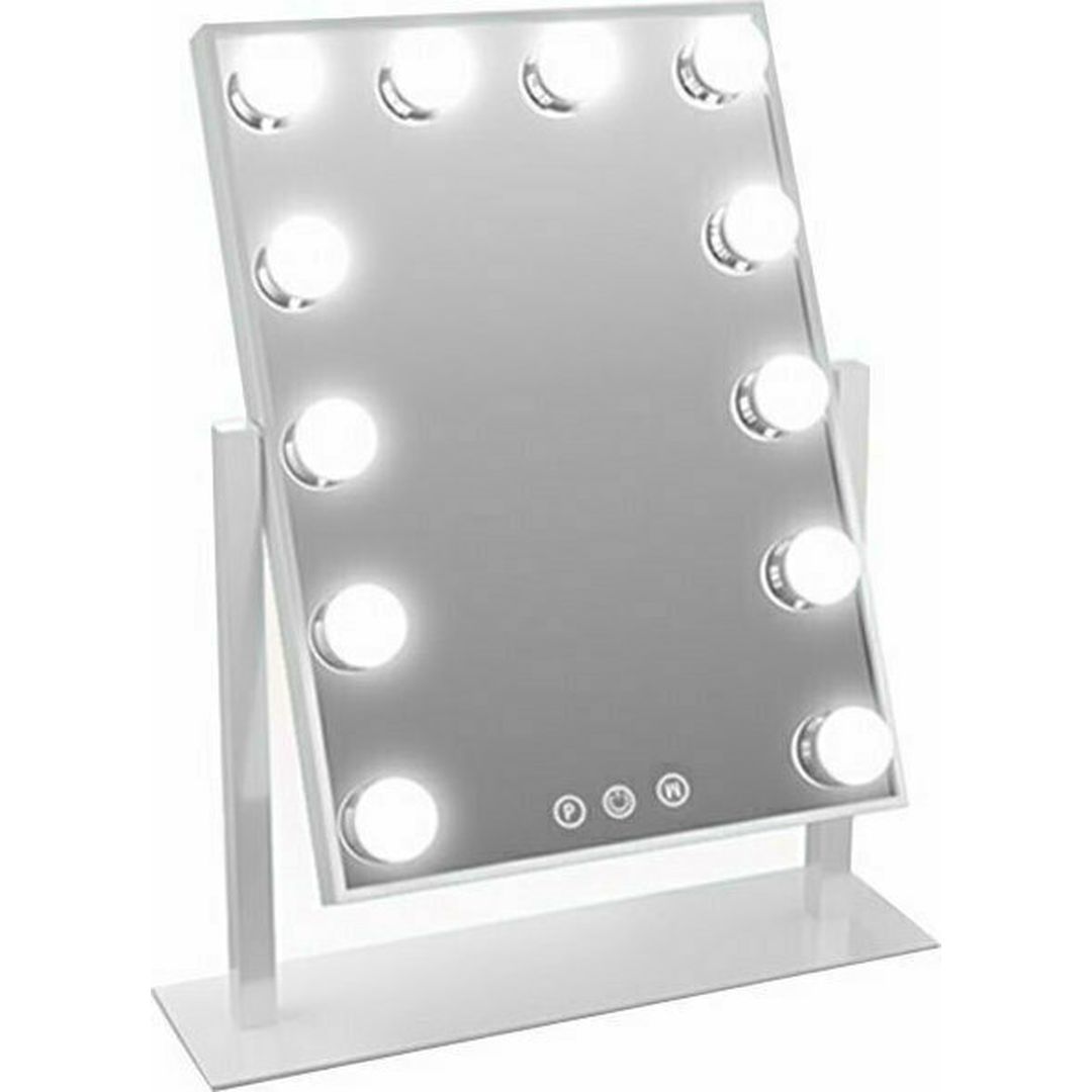 Καθρέπτης Μακιγιάζ Επιτραπέζιος με Φως 30x40cm Λευκός 108855