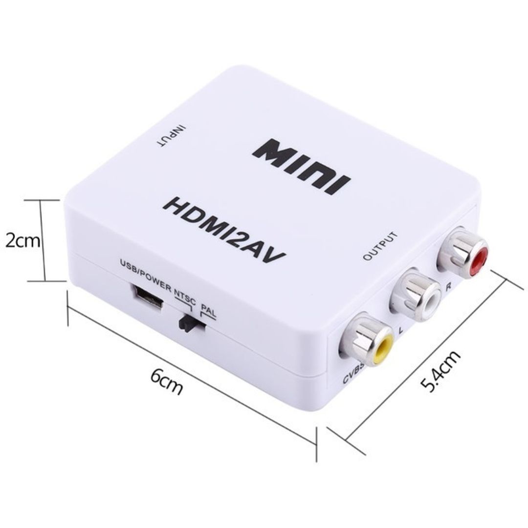 Andowl Μετατροπέας HDMI female σε RCA 2x female Λευκό (QY-V03)