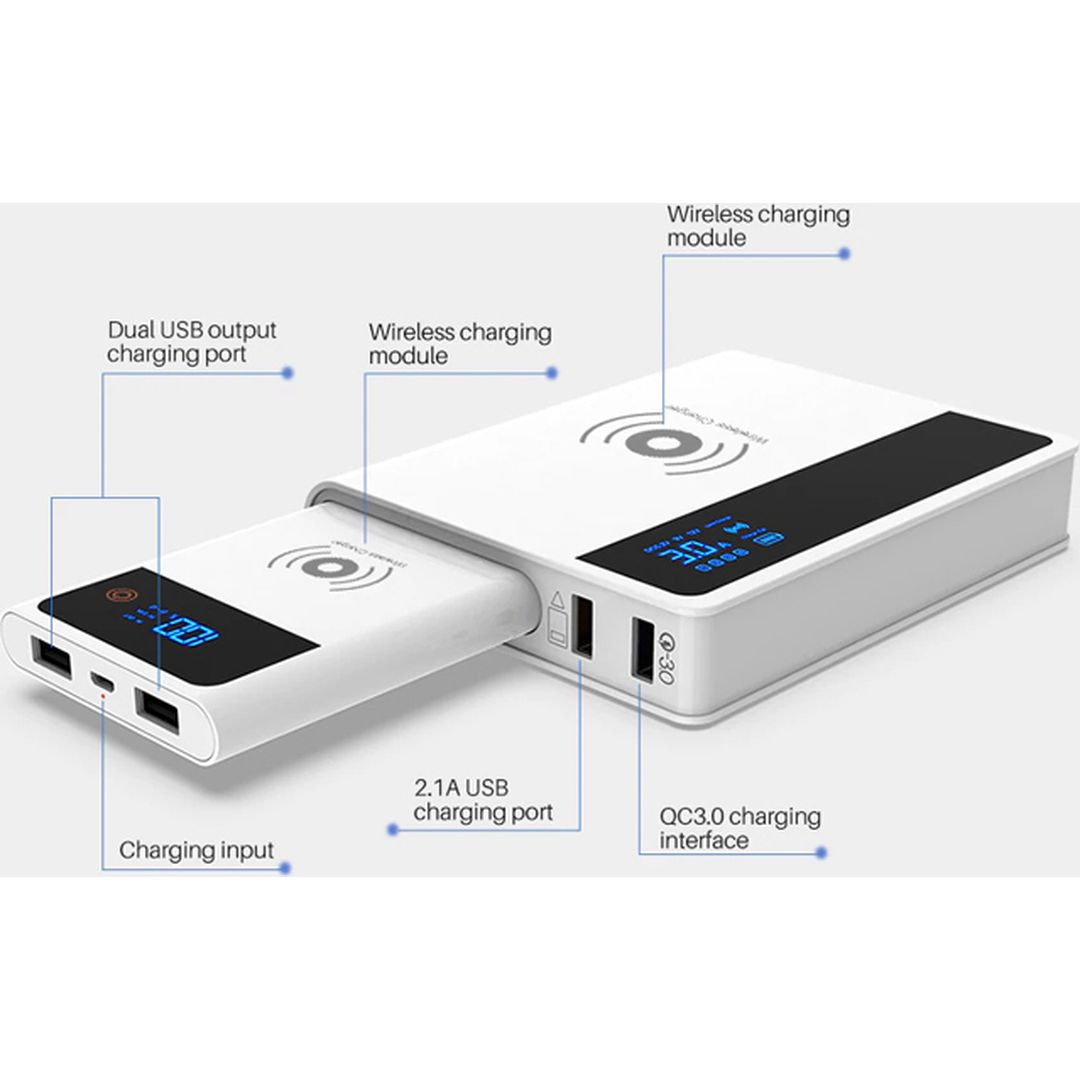 Crony YC-008 Power Bank 5000mAh με 2 Θύρες USB-A Quick Charge 3.0 Λευκό