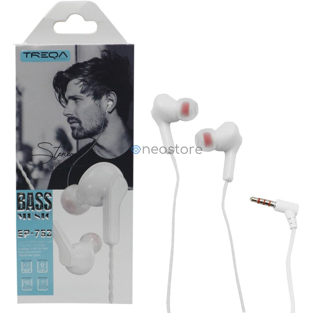 Treqa EP-763 In-ear Handsfree με Βύσμα 3.5mm Λευκό