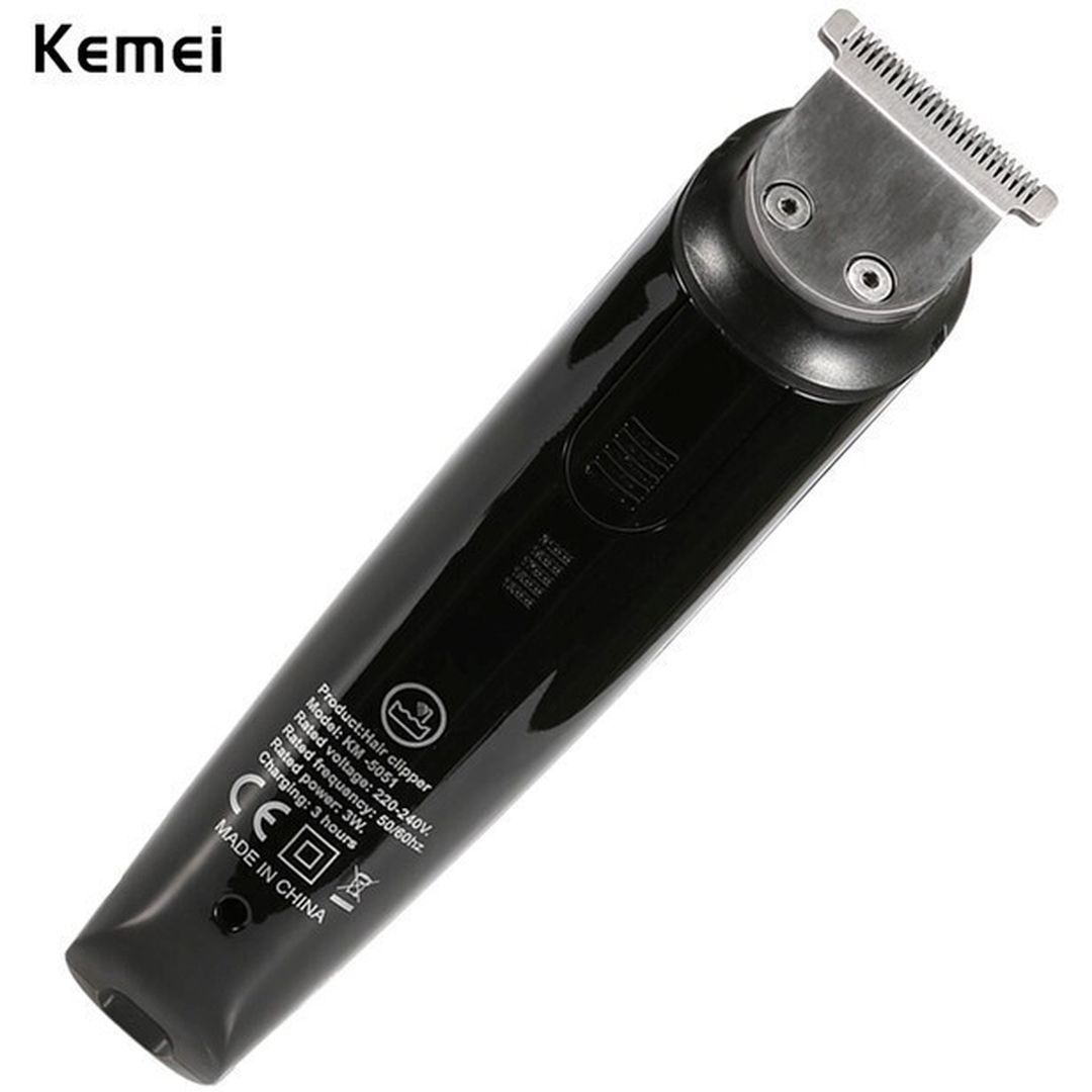Kemei Επαναφορτιζόμενη Κουρευτική Μηχανή Μαύρη KM-5051
