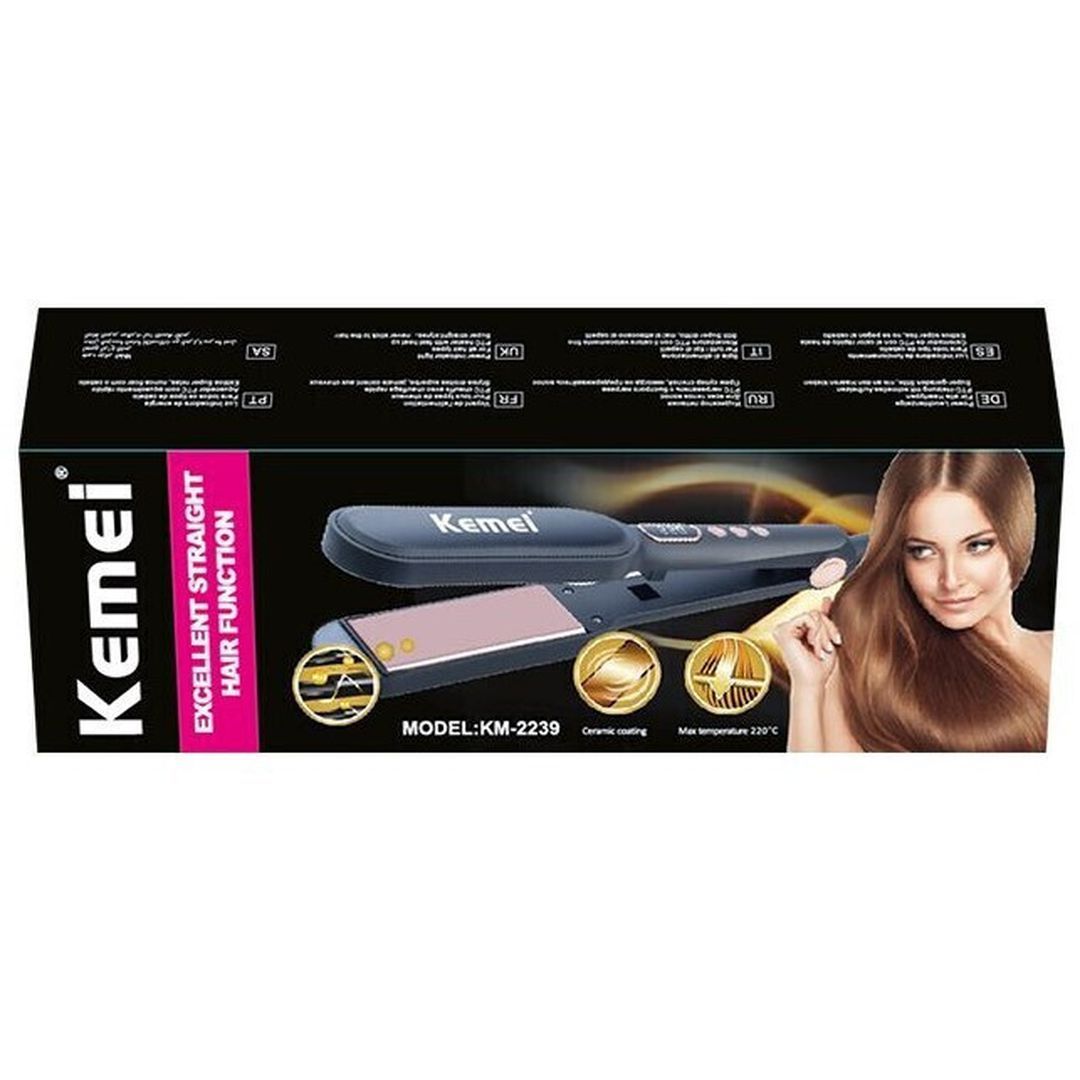 Kemei ΚΜ-2239 Πρέσα Μαλλιών με Κεραμικές Πλάκες 55W