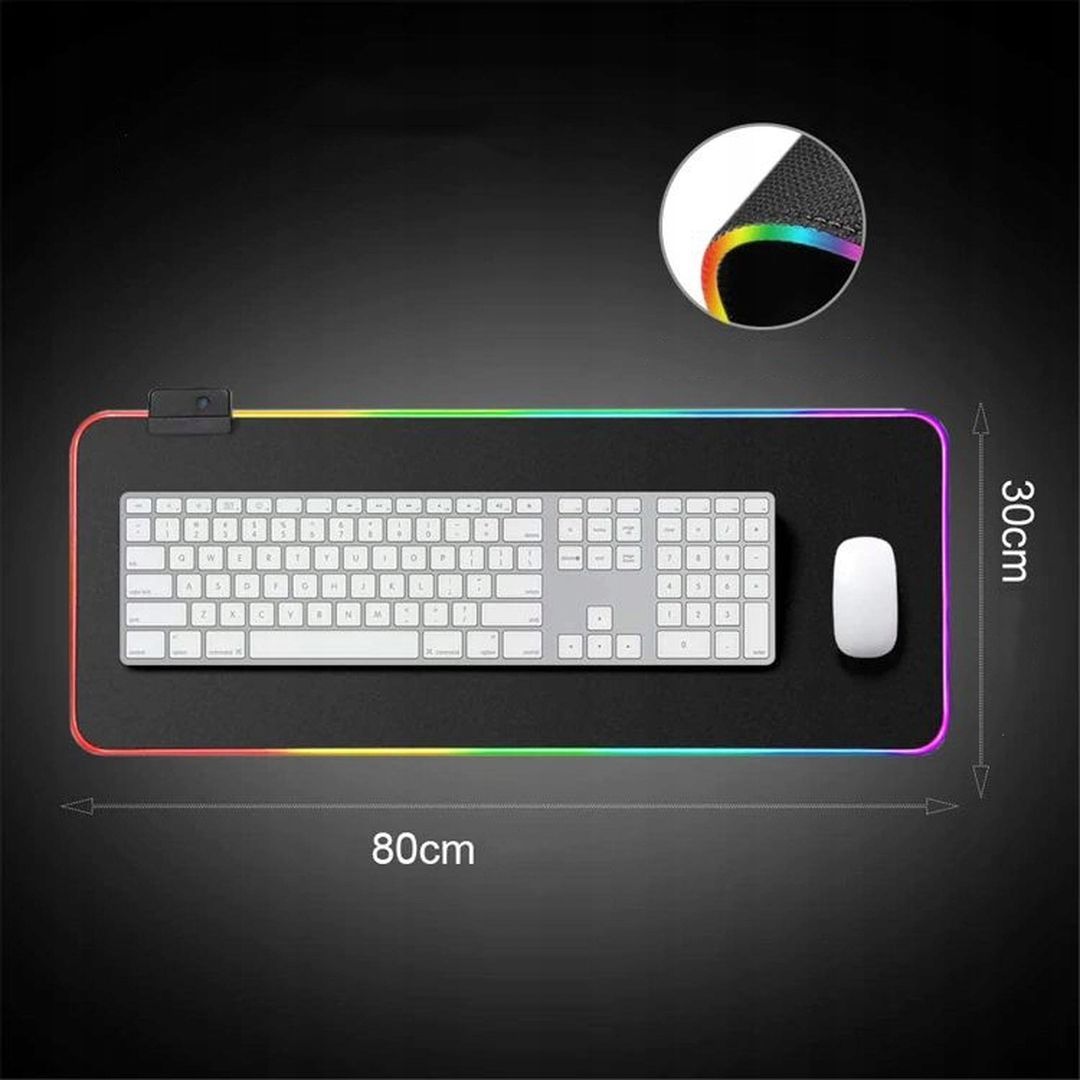 12200015 Gaming Mouse Pad XXL 800mm με RGB Φωτισμό Μαύρο