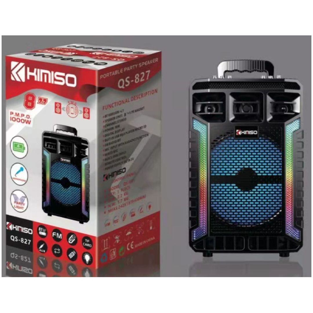Ηχείο με λειτουργία Karaoke Kimiso QS-827 σε Μαύρο Χρώμα