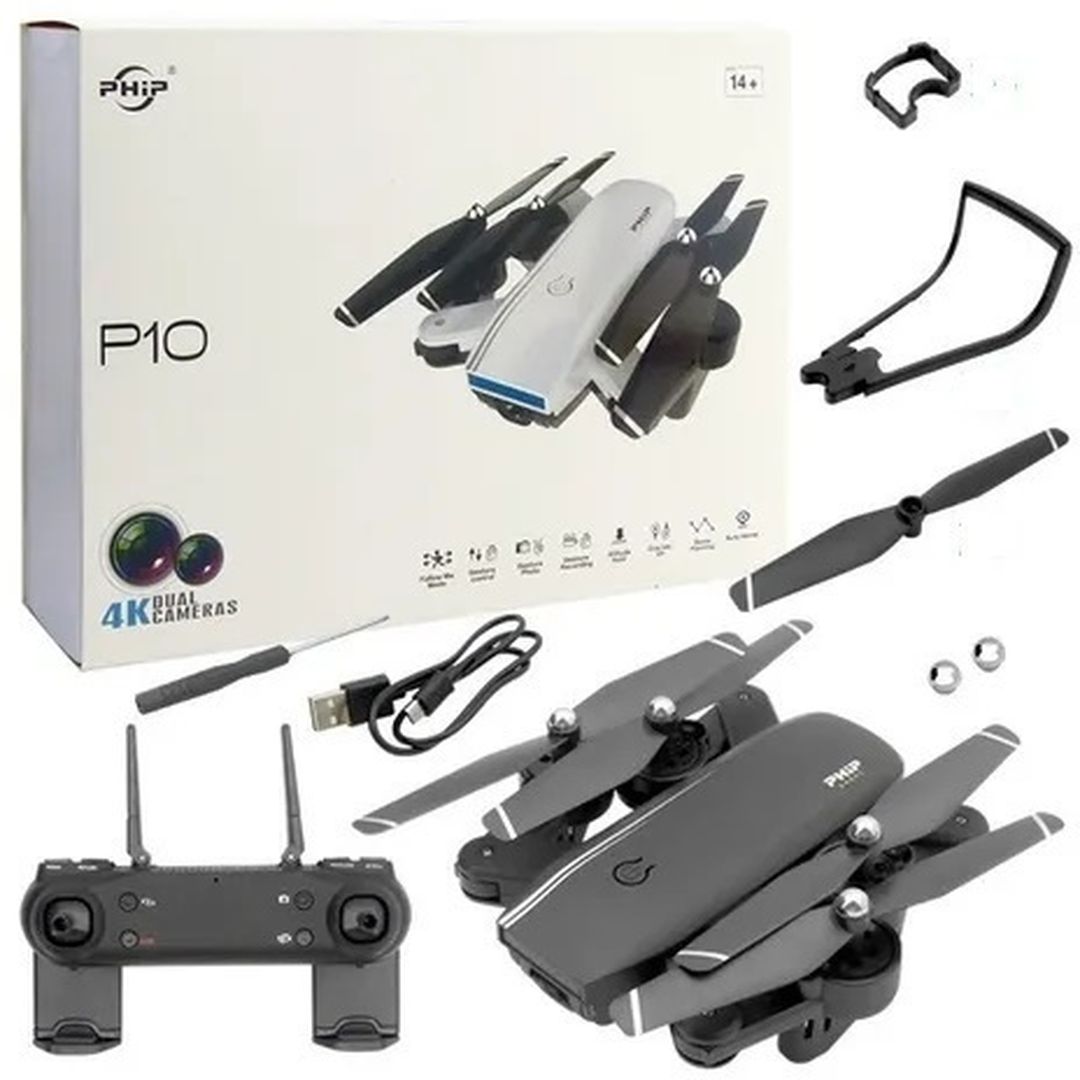 Phip P10 Drone με 4K Κάμερα και Χειριστήριο, Συμβατό με Smartphone