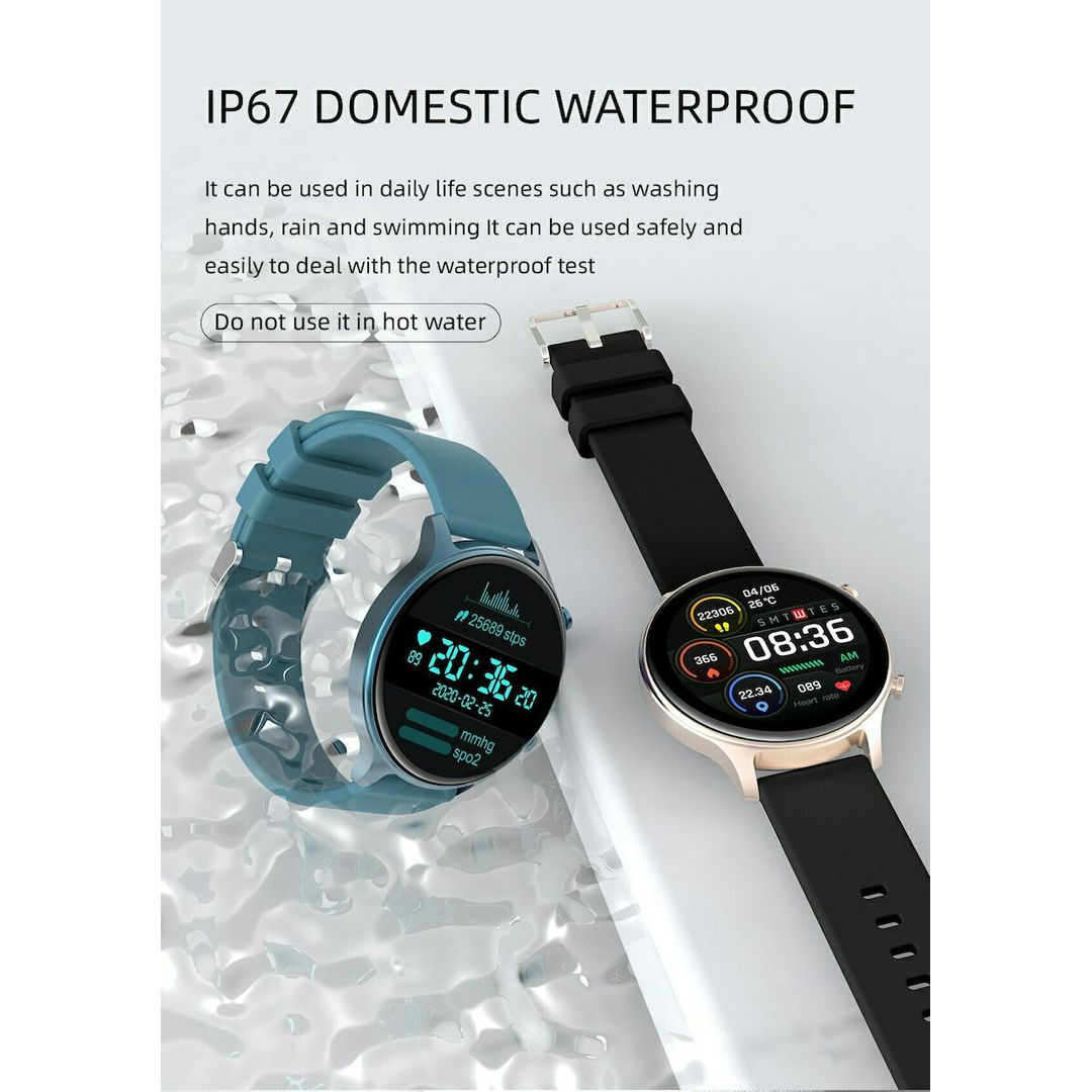 Dosspor DS30 Smartwatch με Παλμογράφο (Μαύρο)