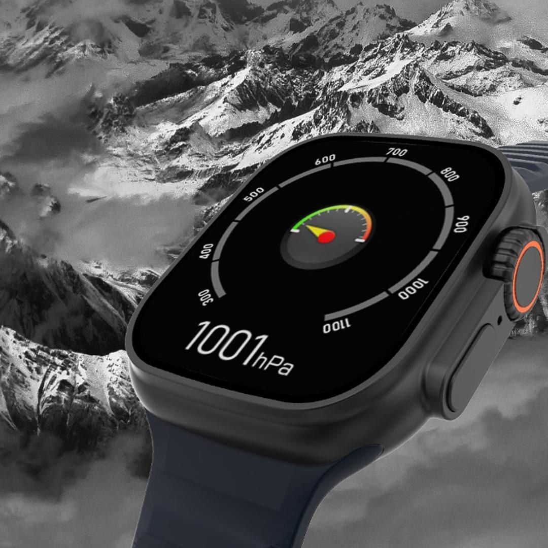 DT NO.1 DT8 Ultra Aluminium 43mm Smartwatch με Παλμογράφο (Πορτοκαλί)