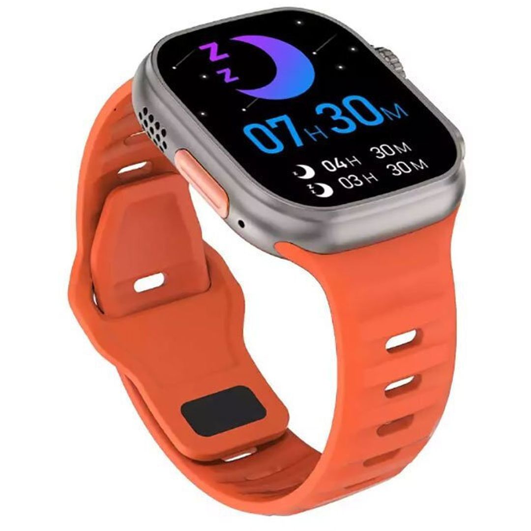 DT NO.1 DT8 Ultra Aluminium 43mm Smartwatch με Παλμογράφο (Πορτοκαλί)