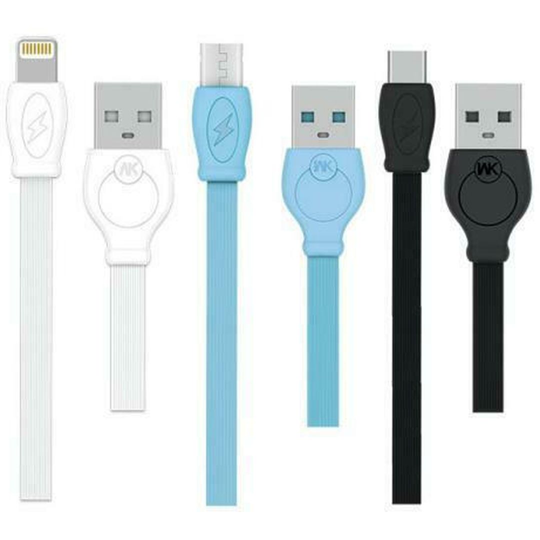 WK WDC-023 Flat USB-A to Lightning Cable Μπλε 3m