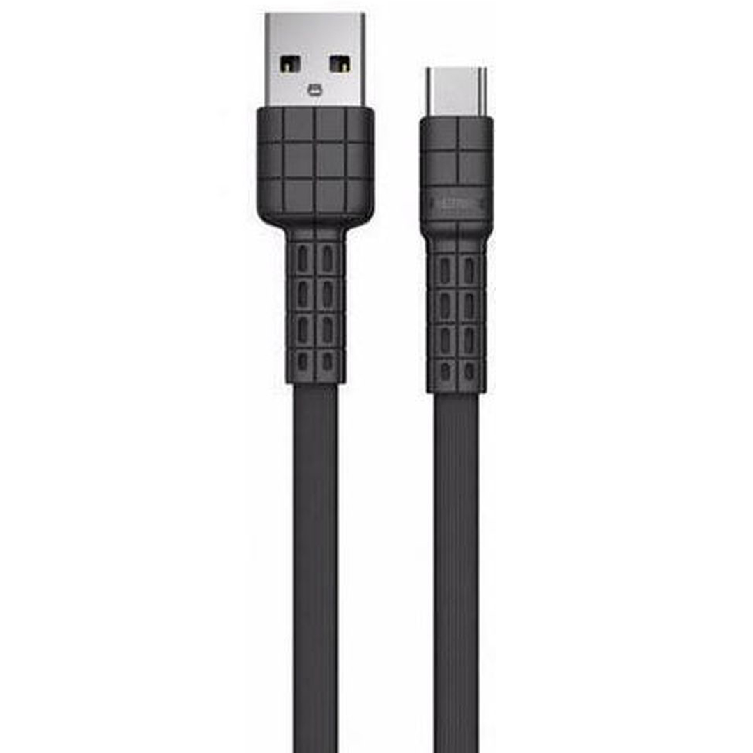 Remax Flat USB 2.0 to micro USB Cable Μαύρο 1m (Armor)