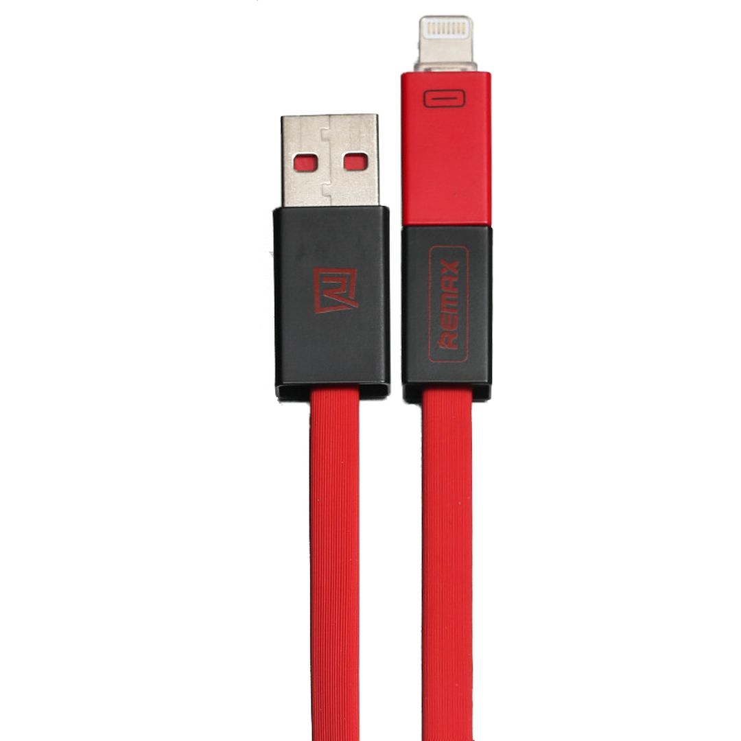 Remax Shadow RC-026t Flat USB to Lightning / micro USB Cable Κόκκινο 1m