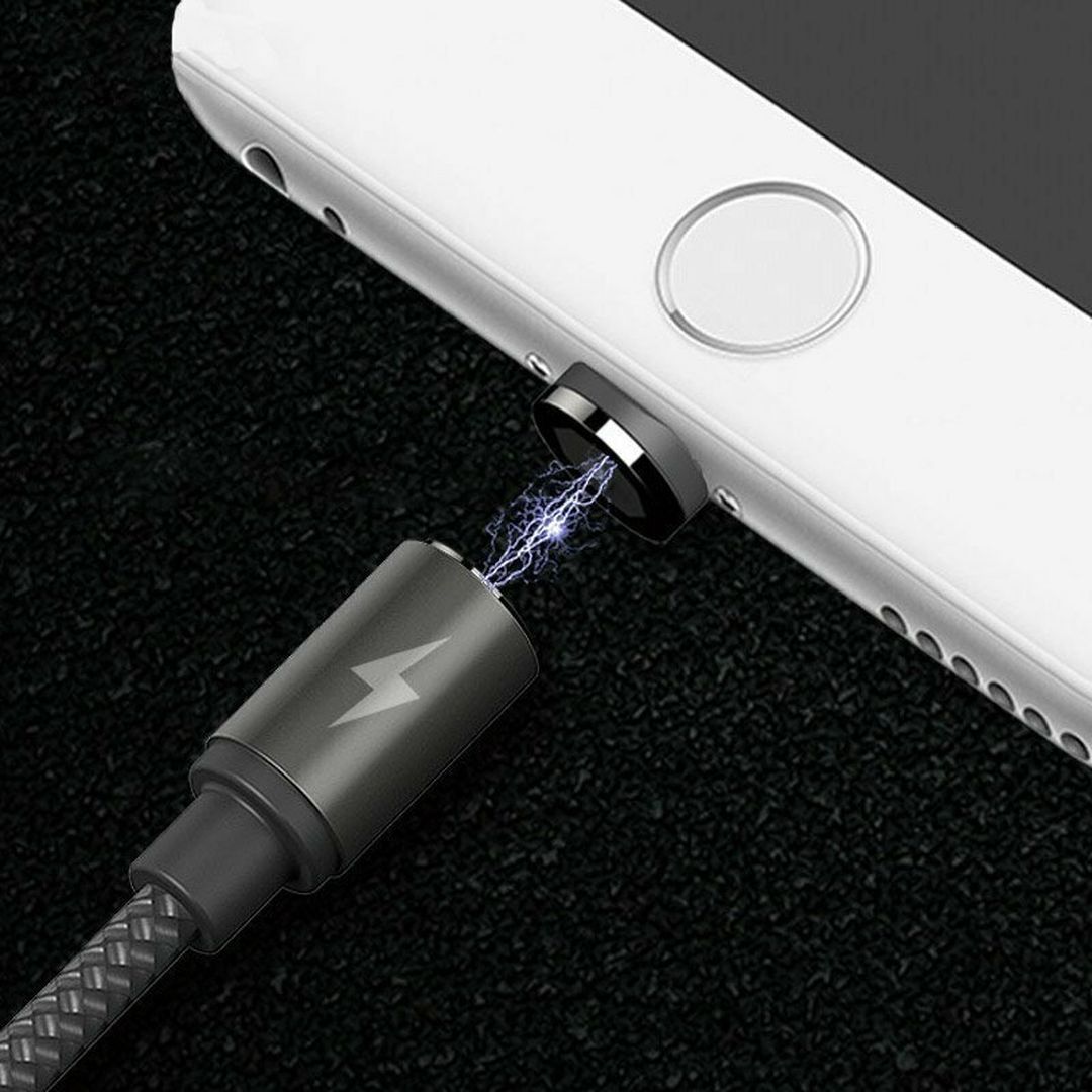 Remax Braided / Magnetic USB to Lightning Cable Μαύρο 1m (Gravity)
