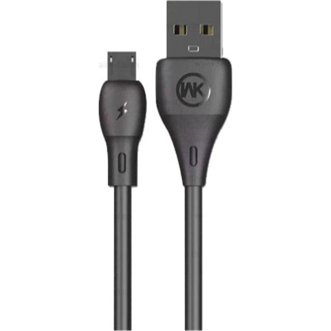 WK Regular USB 2.0 to micro USB Cable Μαύρο 1m (WDC-072)