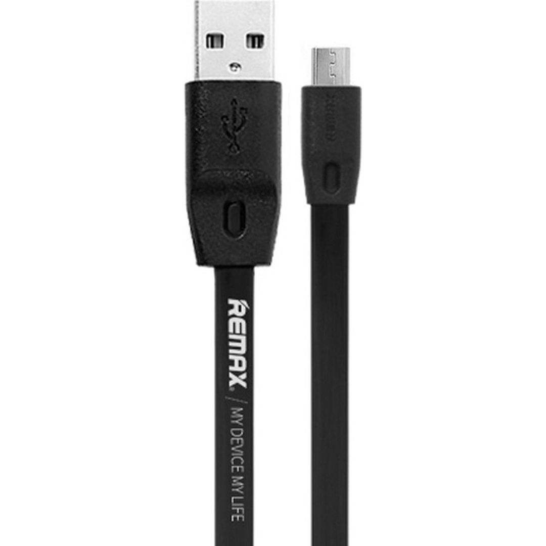 Remax Flat USB 2.0 to micro USB Cable Μαύρο 1m (Full Speed)