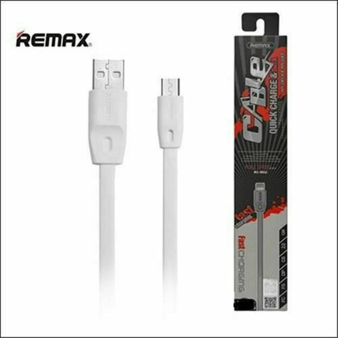 Remax Flat USB 2.0 to micro USB Cable Λευκό 1m (Full Speed)