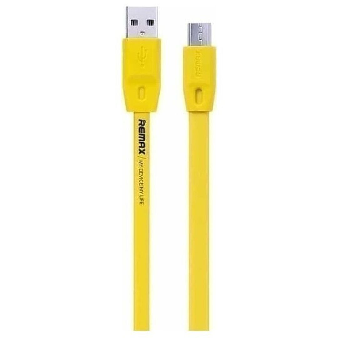 Remax Flat USB 2.0 to micro USB Cable Κίτρινο 2m (Full Speed)
