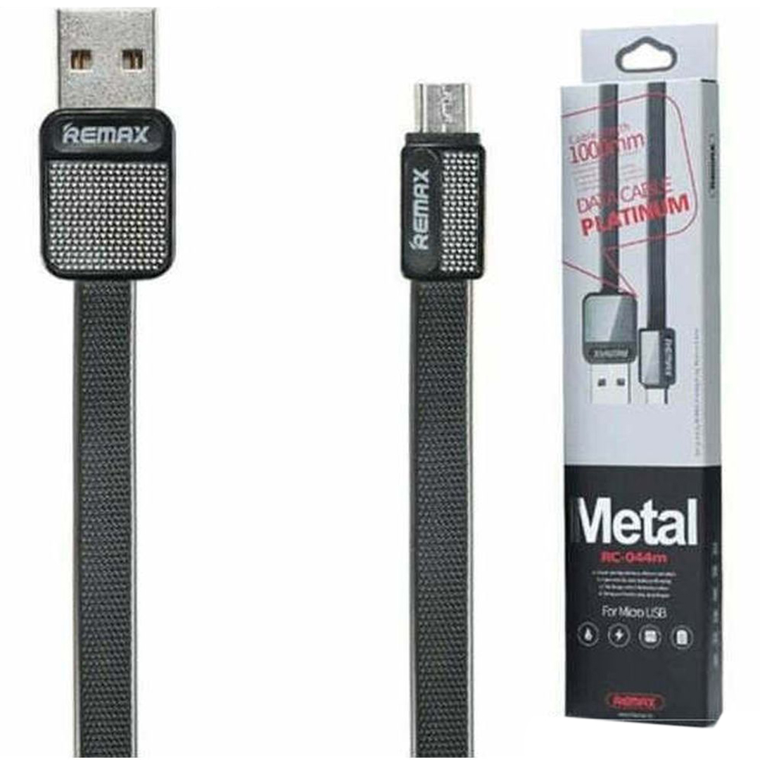 Remax Flat USB 2.0 to micro USB Cable Μαύρο 1m (Platinum)