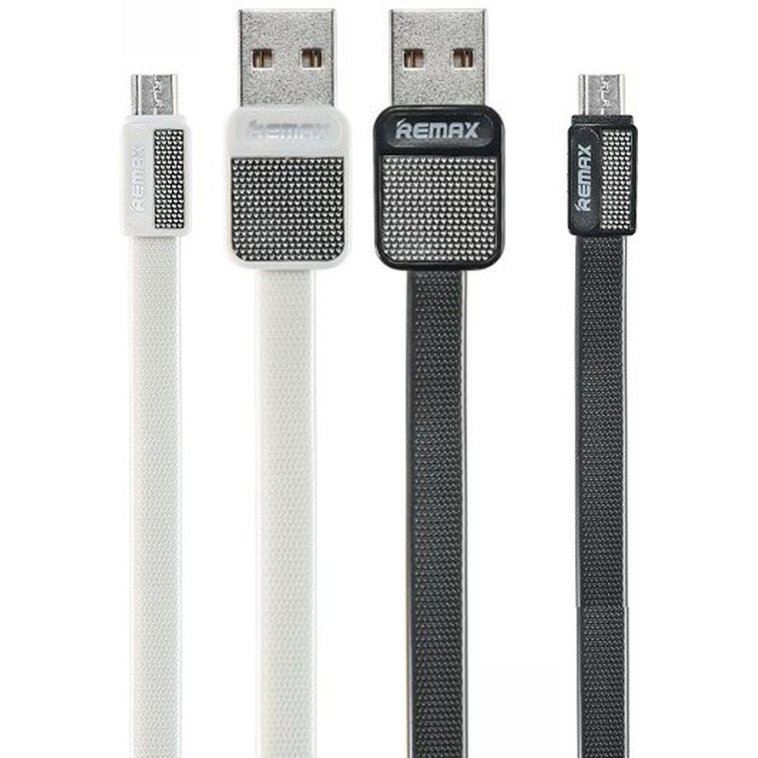 Remax Flat USB 2.0 to micro USB Cable Λευκό 1m (Platinum)