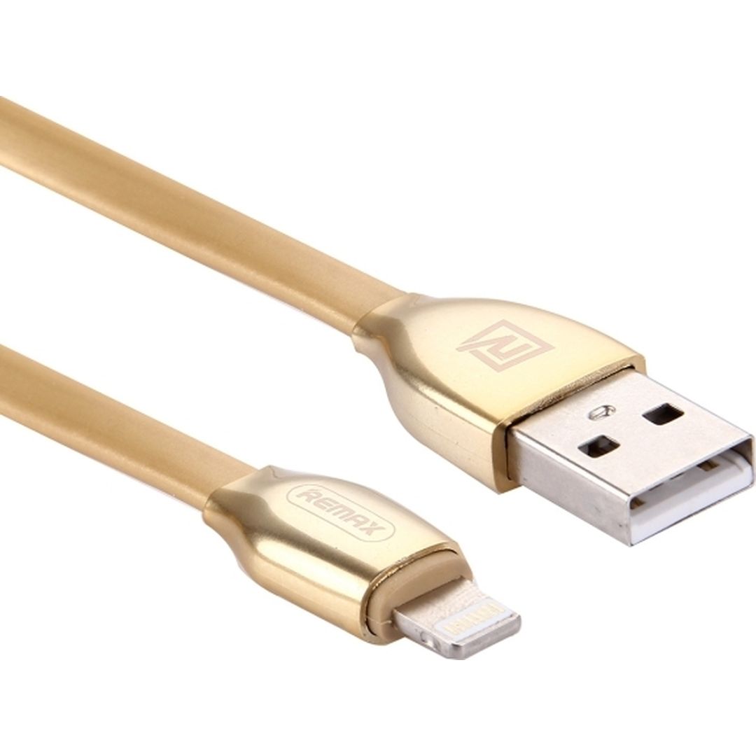 Remax Flat USB to Lightning Cable Χρυσό 1m (Laser)