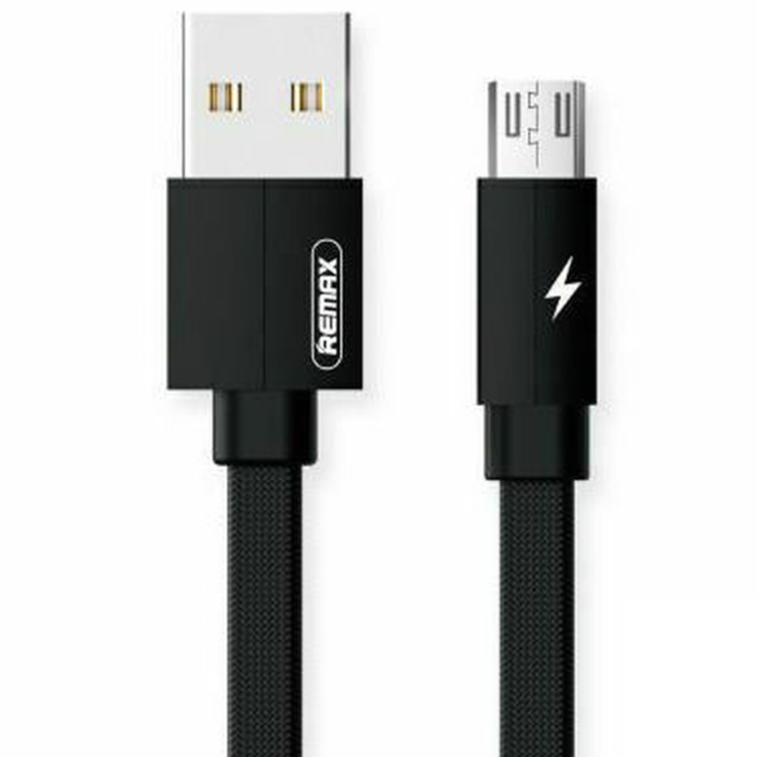 Remax Braided / Flat USB 2.0 to micro USB Cable Μαύρο 2m (Kerolla)