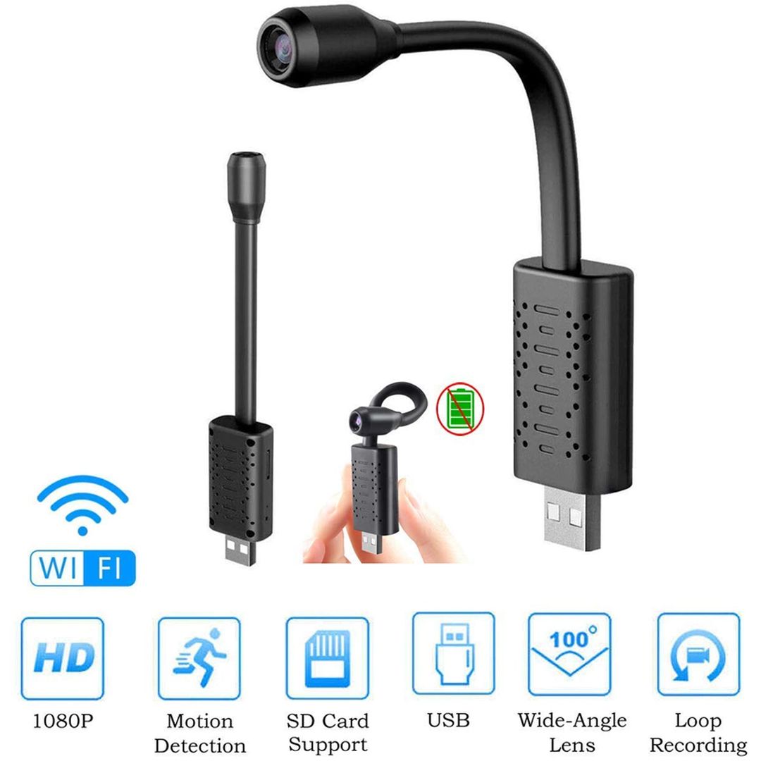 Κρυφή Κάμερα Παρακολούθησης USB με Καταγραφή Wifi FHD Ασύρματη με Εύκαμπτη Βάση Mini-Wi-Fi