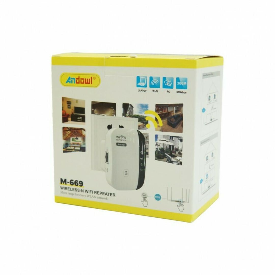 Andowl M-669 WiFi Extender Single Band (2.4GHz) 300Mbps