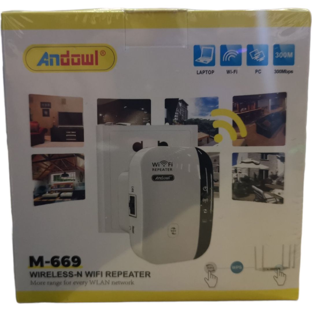 Andowl M-669 WiFi Extender Single Band (2.4GHz) 300Mbps