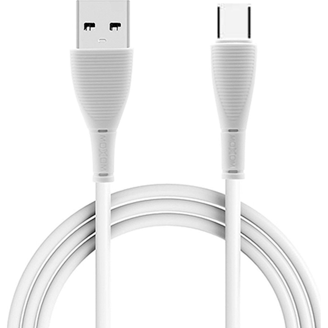 Moxom CC-63 USB 2.0 Cable USB-C male - USB-A male Λευκό 1m (DRK1500CC63TYPEC)