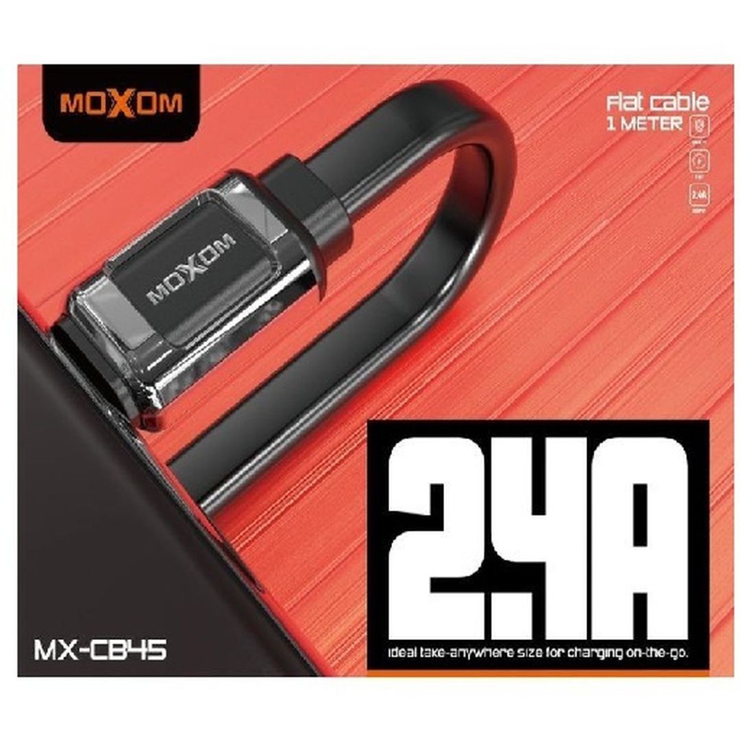 Moxom MX-CB45 Regular USB 2.0 to micro USB Cable Μαύρο 1m (DRK0300MXCB45MICRO)