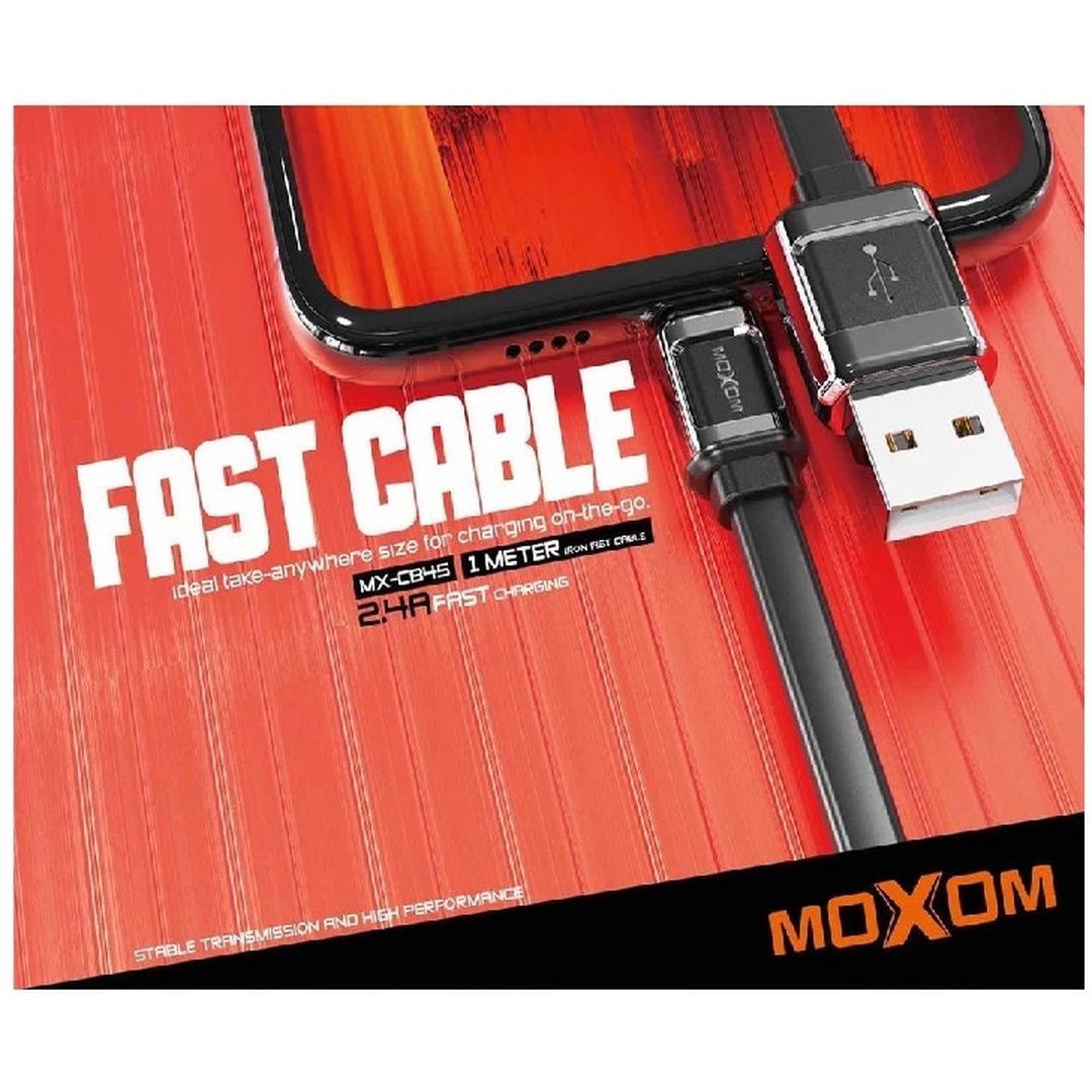 Moxom MX-CB45 USB to Lightning Cable Μαύρο 1m