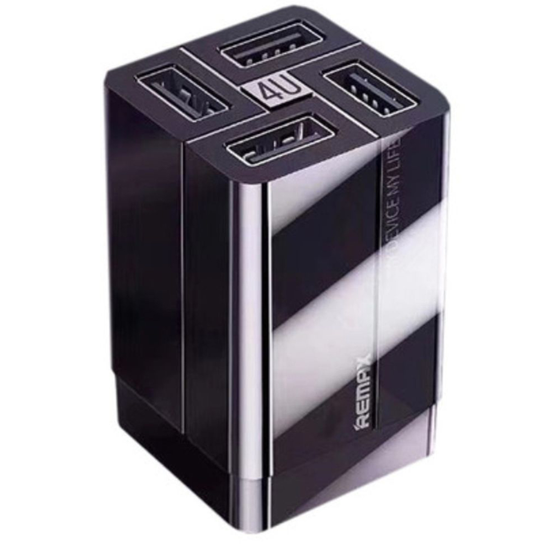 Remax Φορτιστής Χωρίς Καλώδιο με 4 Θύρες USB-A Μαύρος (RP-U43)