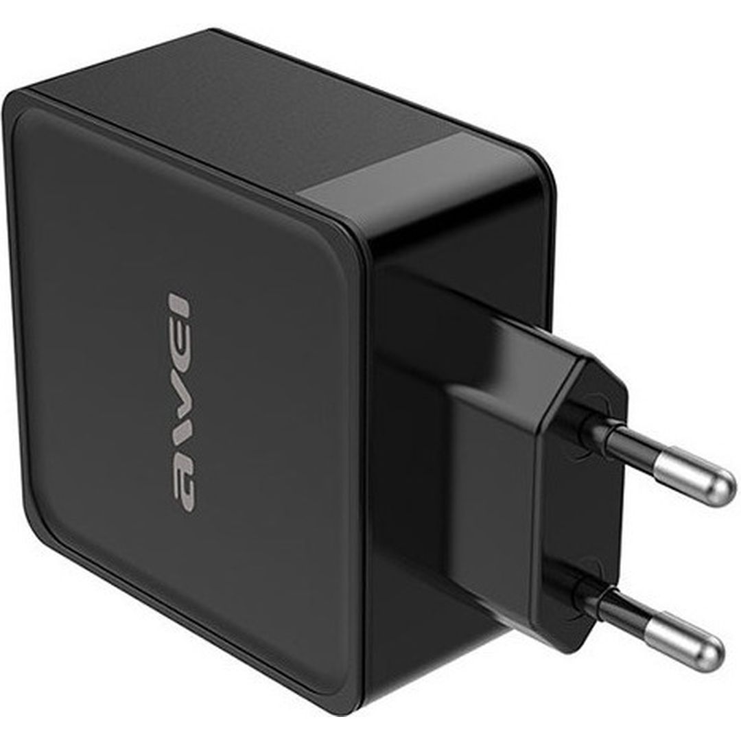 Awei Φορτιστής Χωρίς Καλώδιο με 4 Θύρες USB-A Μαύρος (C-842)