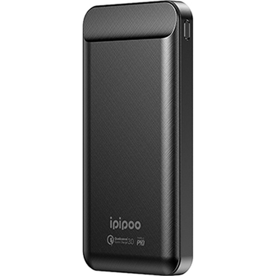 Ipipoo LP-26 Power Bank 10000mAh με 2 Θύρες USB-A και Θύρα USB-C Quick Charge 3.0 Μαύρο