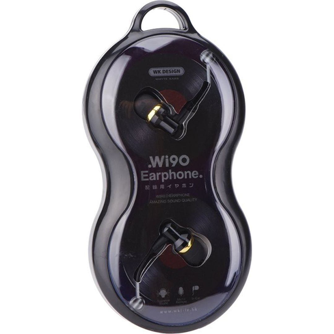 WK WI90 In-ear Handsfree με Βύσμα 3.5mm Μαύρο