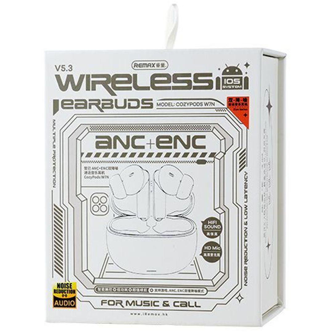 Remax CozyPods W7N In-ear Bluetooth Handsfree Ακουστικά με Θήκη Φόρτισης Μαύρα