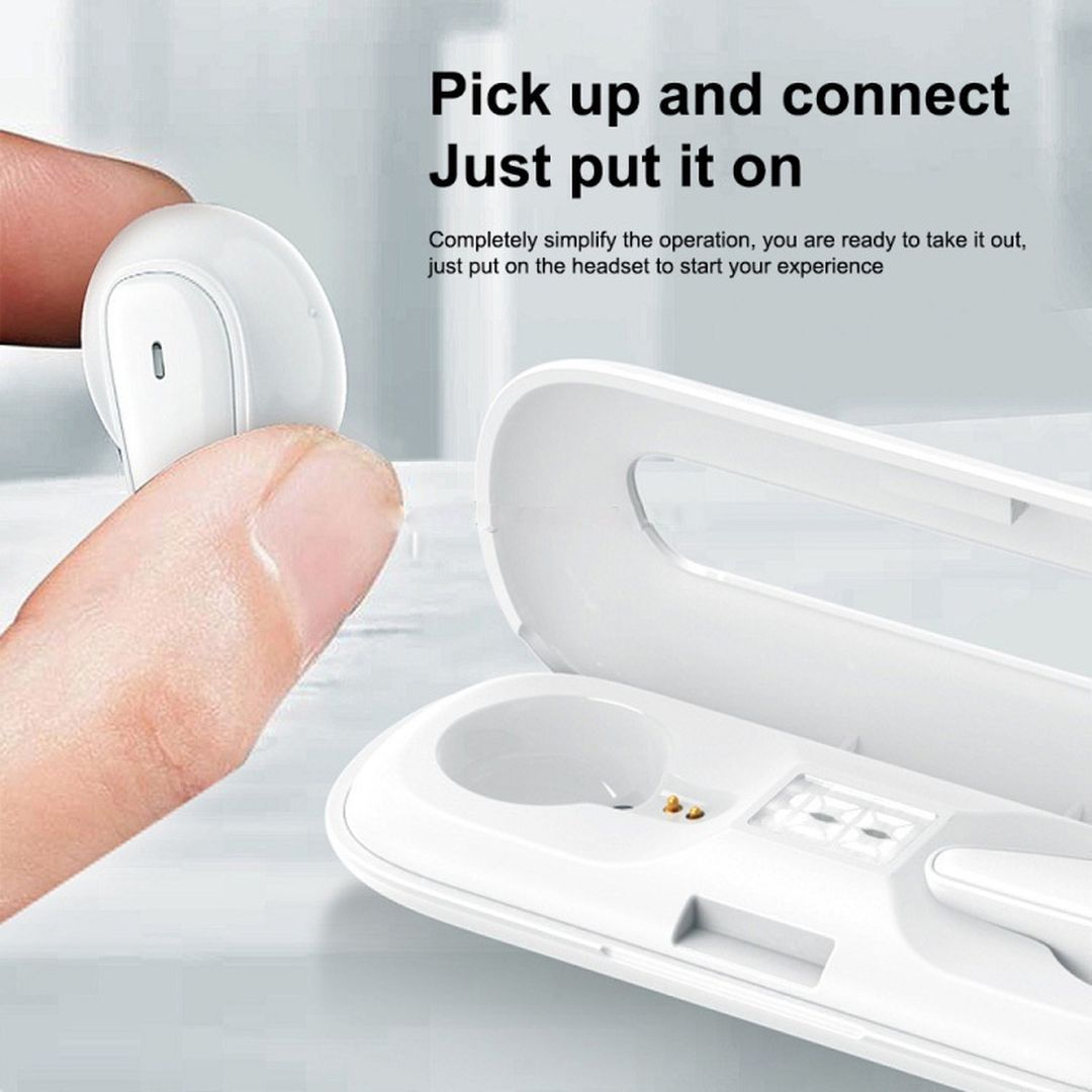 WK V10 In-ear Bluetooth Handsfree Ακουστικά με Θήκη Φόρτισης Λευκά