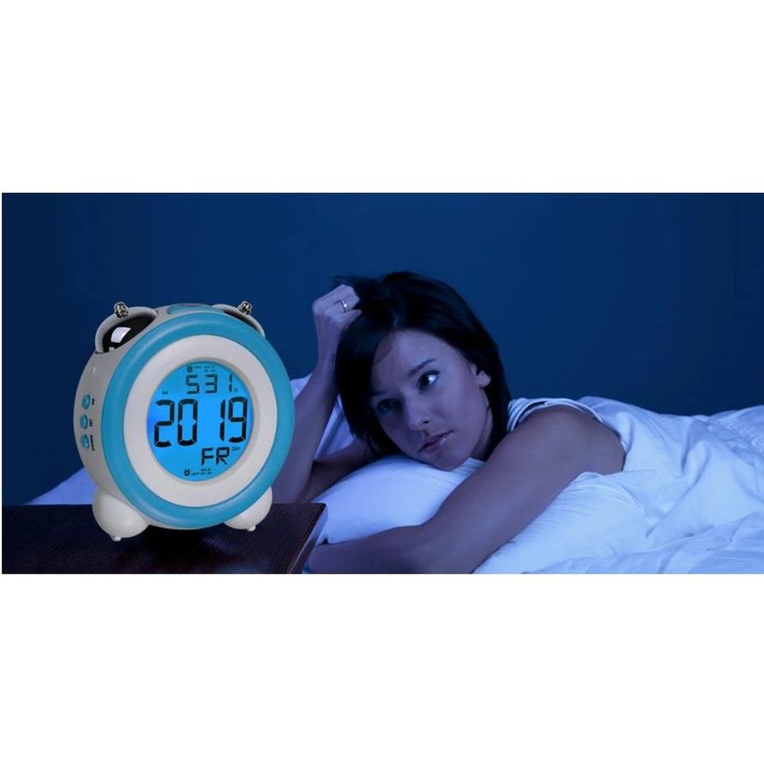 Ρολόι ξυπνητήρι GH0705 άσπρο-μπλε