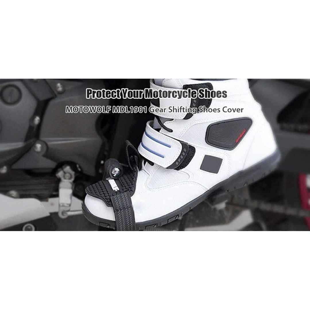Motowolf Προστατευτικό Κάλυμμα Παπουτσιού για Λεβιέ Ταχυτήτων Μοτοσυκλέτας Μαύρο MDL1901