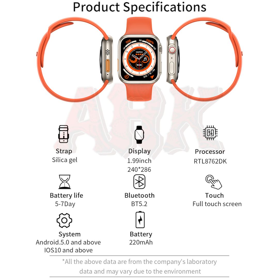 Z59 Ultra 45mm Smartwatch με Παλμογράφο (Γκρι)