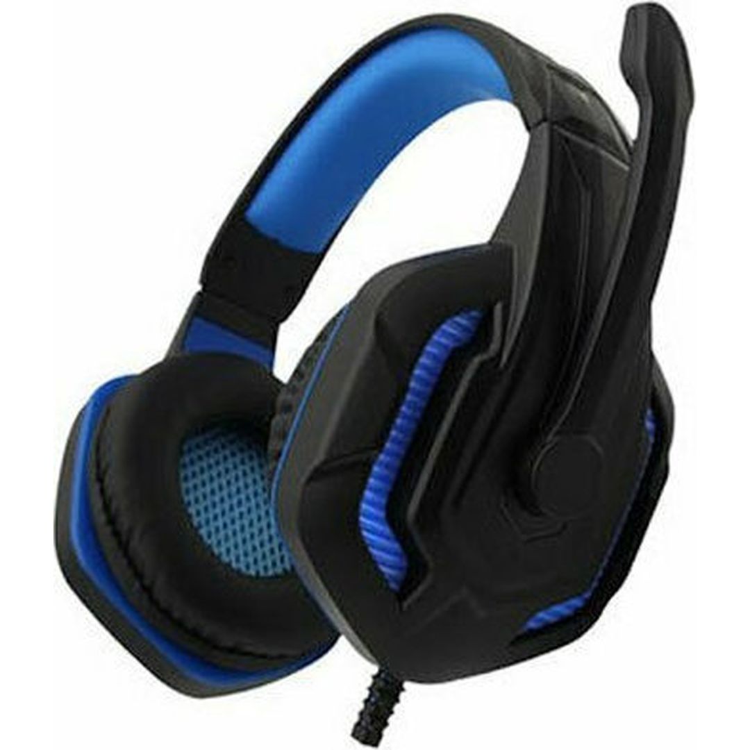 Komc G311 Over Ear Gaming Headset με σύνδεση 2x3.5mm / USB Black/Blue