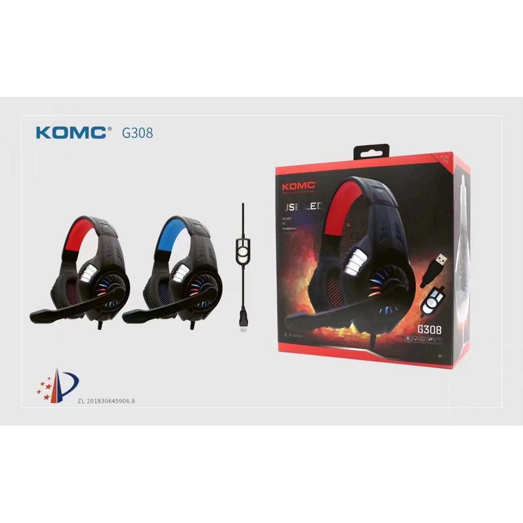 Komc G321 Over Ear Gaming Headset με σύνδεση USB Κόκκινο