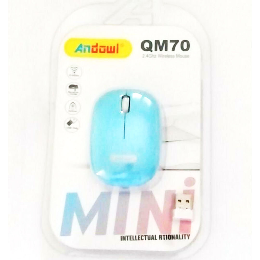Andowl QM70 Ασύρματο Ποντίκι Μπλε