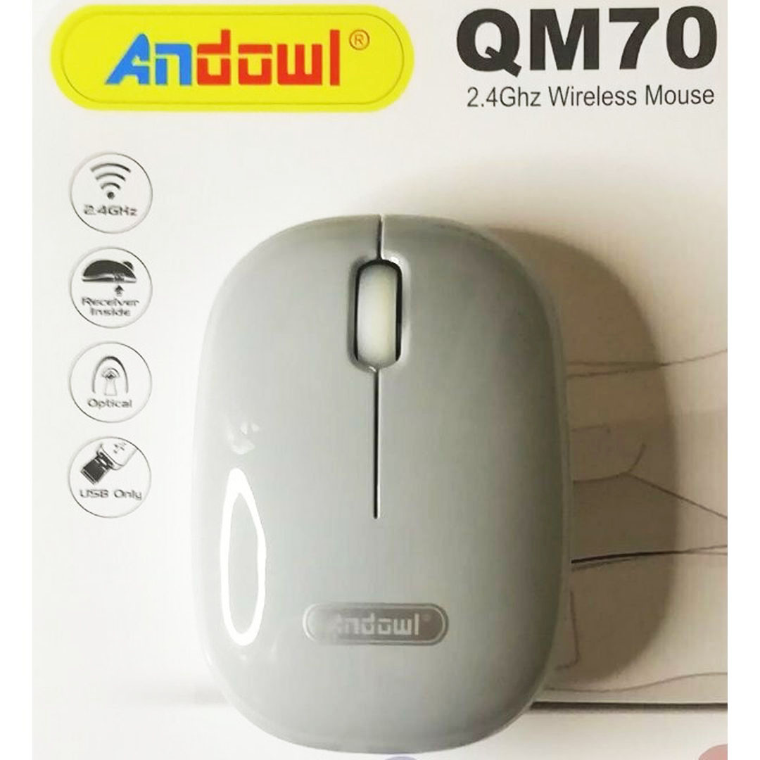 Andowl QM70 Ασύρματο Ποντίκι Γκρι
