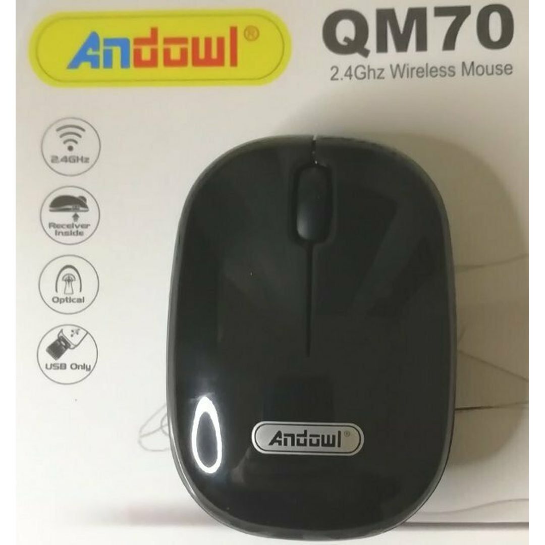 Andowl QM70 Ασύρματο Ποντίκι Μαύρο